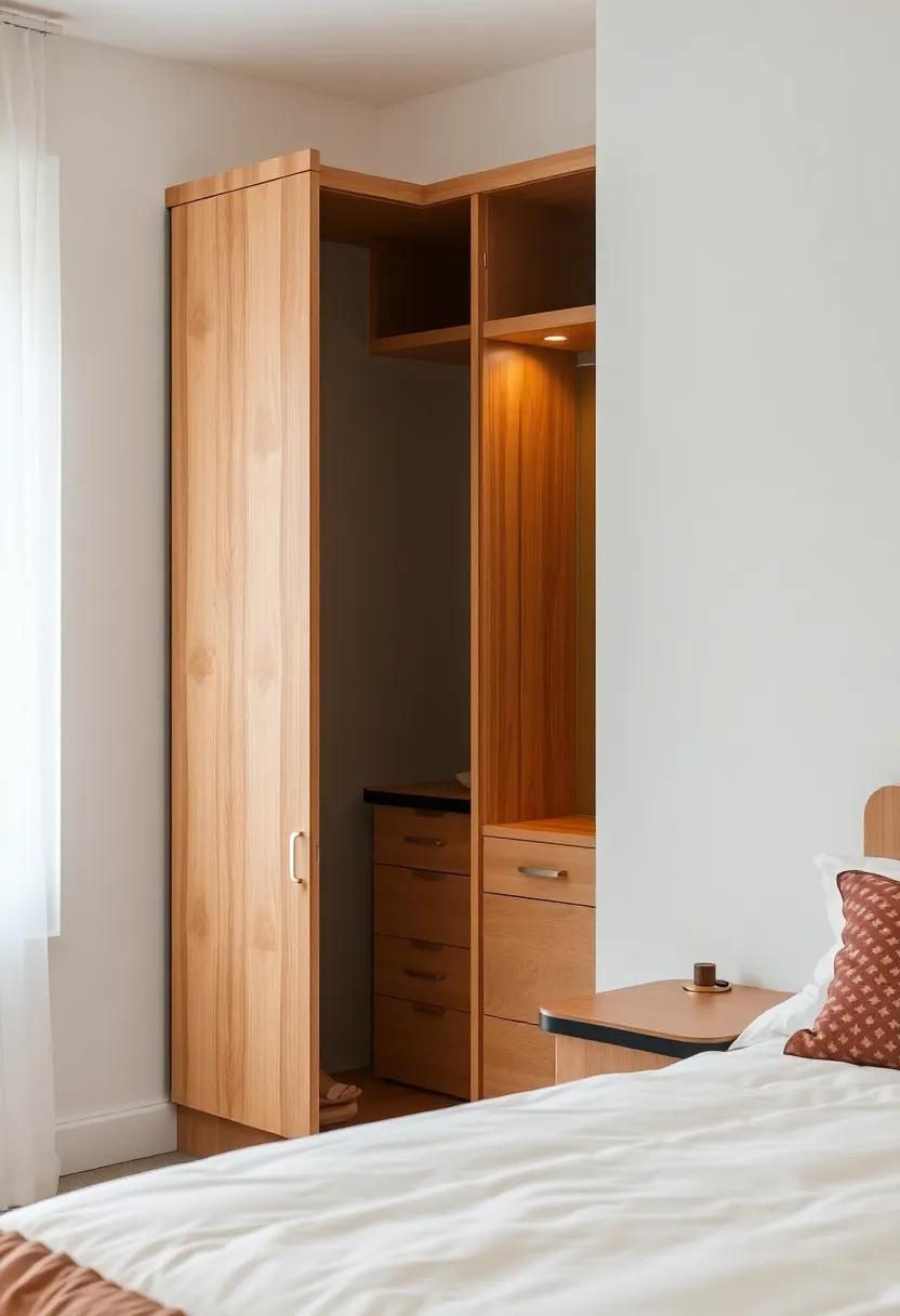 Corner Solution: Maximize tight spaces ​with a​ corner wardrobe that includes‍ a ⁢cleverly placed mirror, ensuring ‌you can make the most of every nook in your bedroom