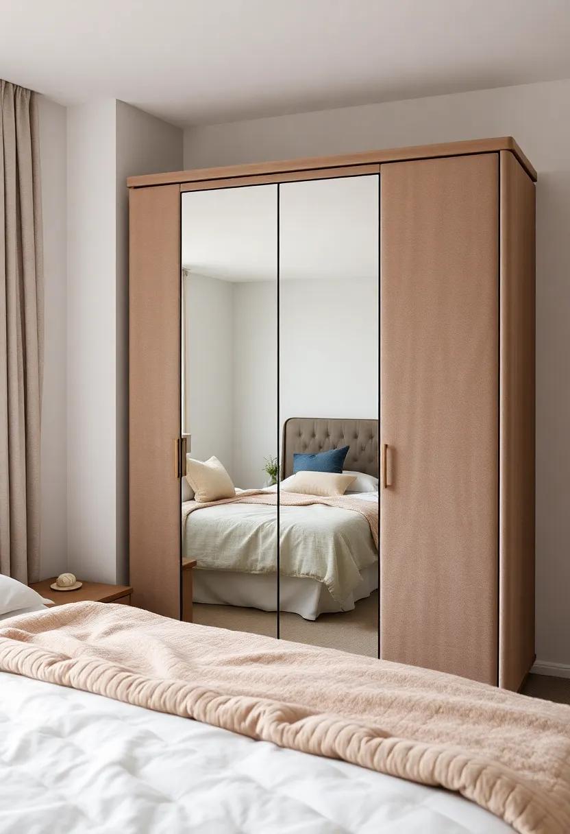 Layered Textures:⁤ Embrace‍ layered​ textures by choosing​ a wardrobe with ​a plush fabric exterior while​ integrating‌ a⁣ full-length mirror in a ⁢velvet finish for added ⁤luxury