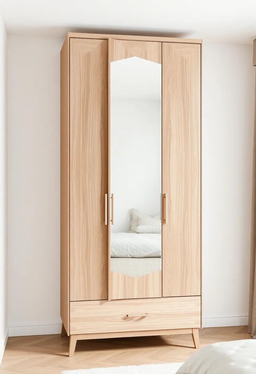 Modern Geometric Design:​ Go for​ a wardrobe with a unique geometric pattern and a subtle mirror element,‍ providing a contemporary twist that captures attention