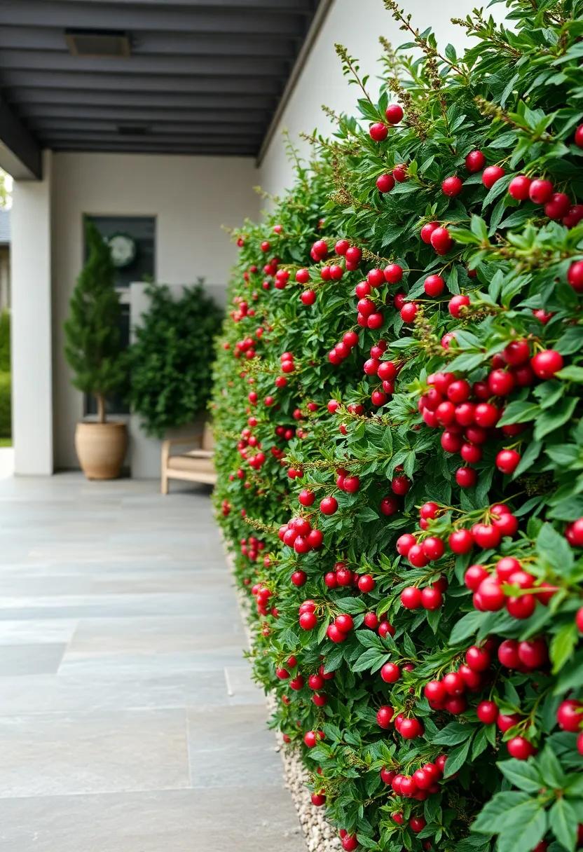 lingonberry Bush – A⁤ low-growing evergreen with⁤ bright red berries, lingonberries are‍ perfect ⁣for ⁢a compact and colorful edible hedge