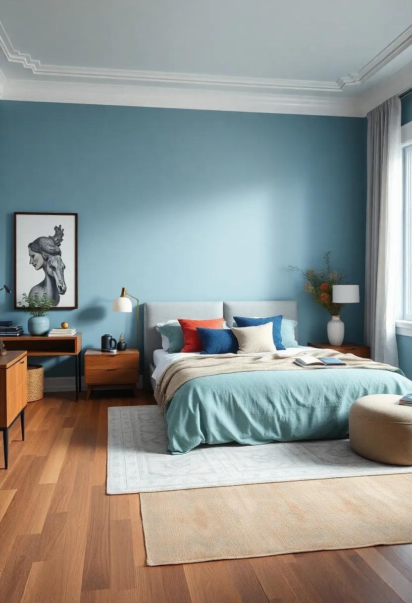 Misty Blue – Bring a touch of calming sky blues into your room to promote peacefulness and restful sleep