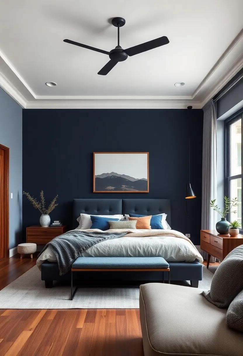 Moody Navy ⁤– A deep navy backdrop adds drama and elegance while still ⁢offering ⁤a serene ‌environment