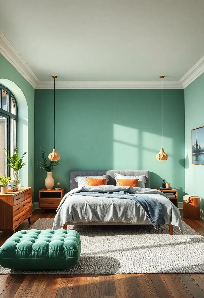 Tranquil Seafoam ‌Green – Evoke calm and freshness with‍ this soft ​green hue that breathes life into‌ any bedroom