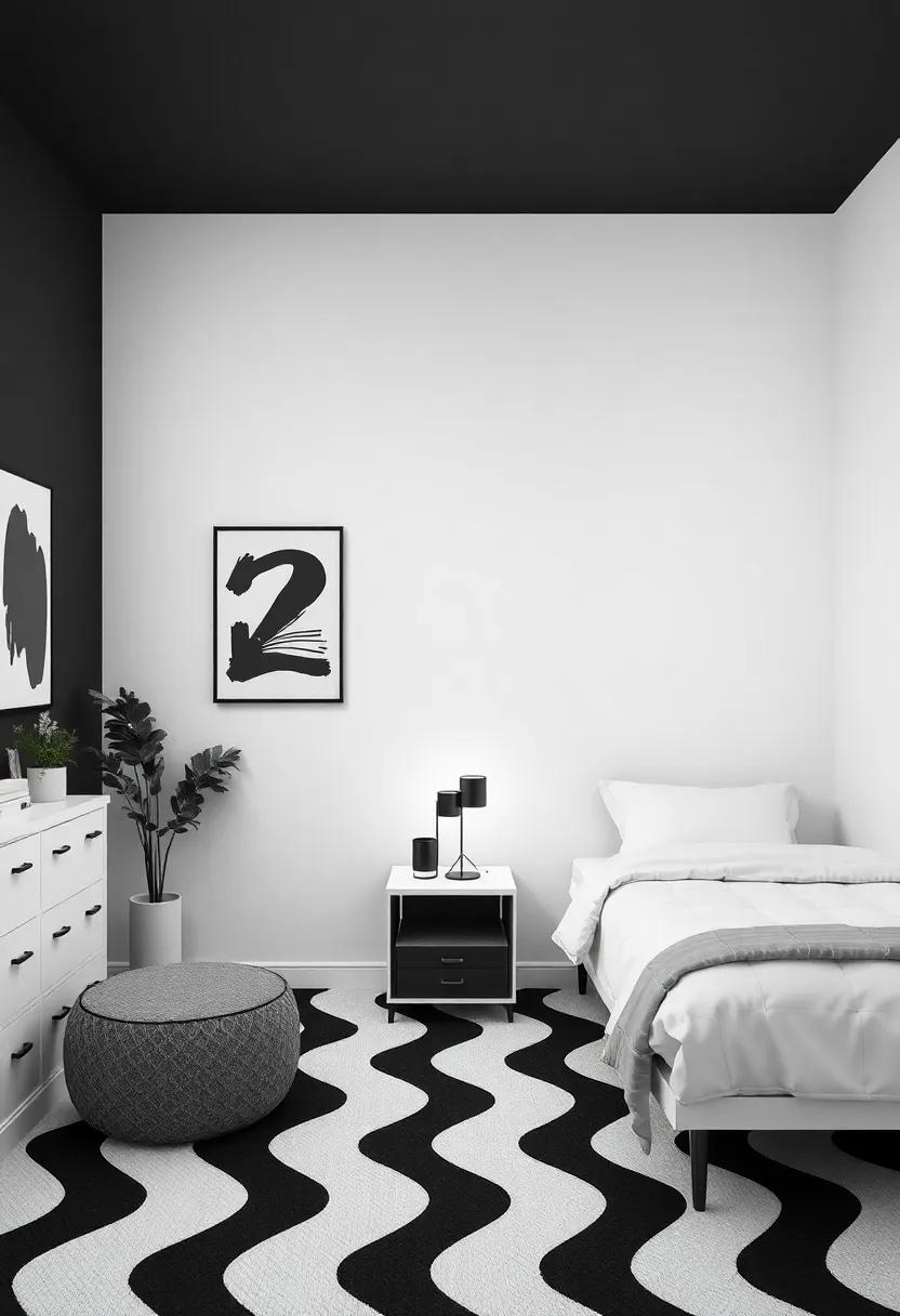 Exploring ⁤the Magic of Monochrome in Boys' Teen Room Design