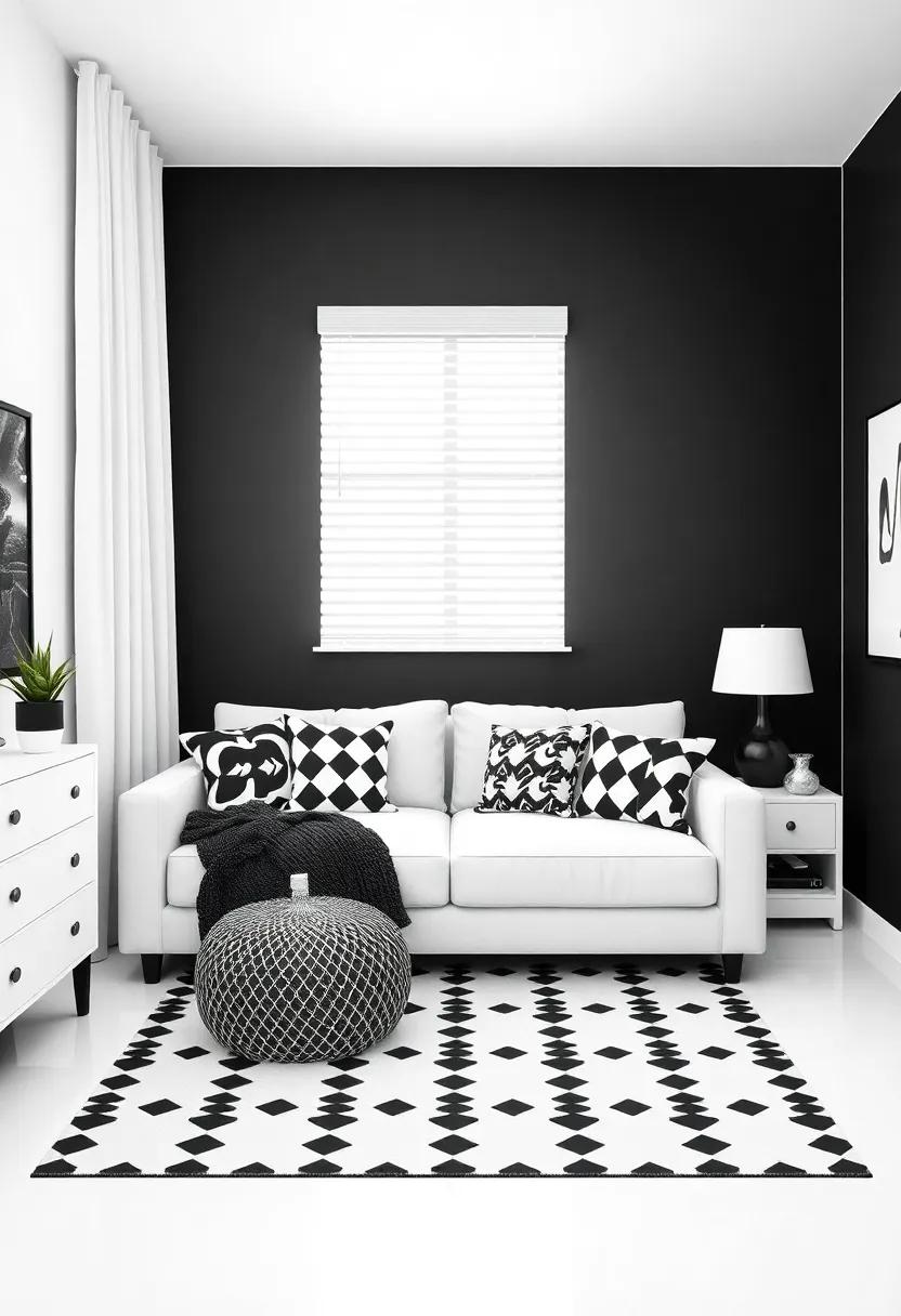 A Splash of Color: Choosing Accents that ⁢Pop​ in a Black and White ⁢Room