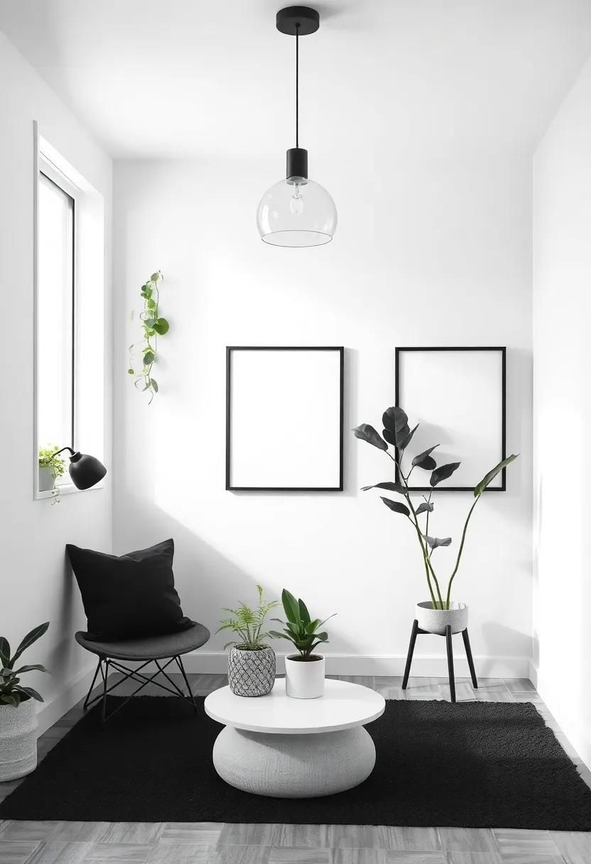 Incorporating Nature: ‌Plants That Thrive‌ in​ a ⁤Black and White Room