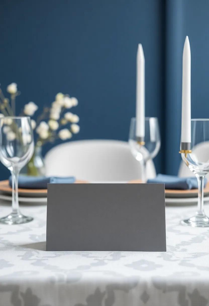 Gray Placeholder Cards: Use ⁢elegant gray placeholder cards at special ‍occasions to enhance⁣ your table settings and personalize the dining experience