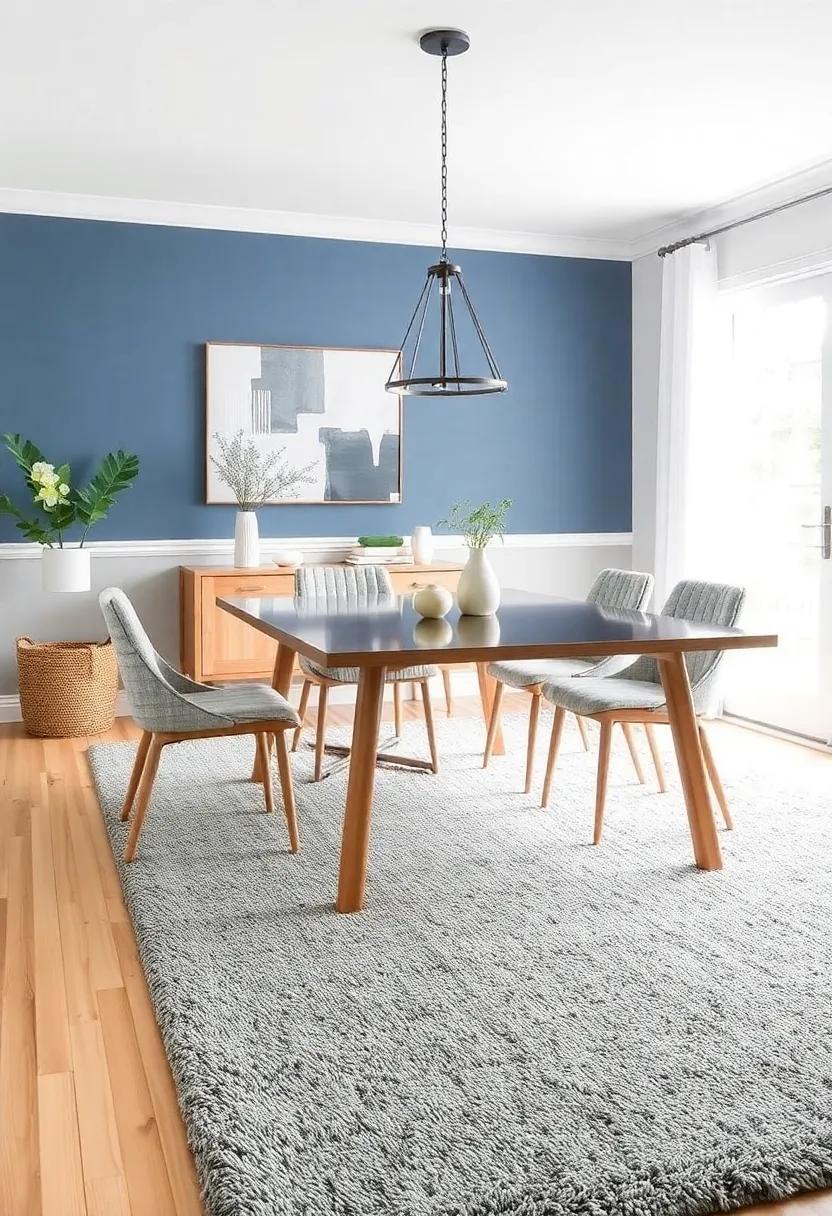 Gray Accent​ Rugs: Add a plush gray area rug under the ‍dining table​ to define the space⁤ and warm‌ up the room with texture