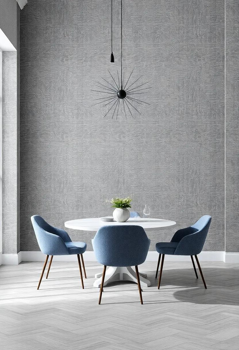 Textured Gray⁢ Wallpaper: ​Consider ​using textured gray⁢ wallpaper to provide depth and intrigue, especially in high-ceilinged rooms