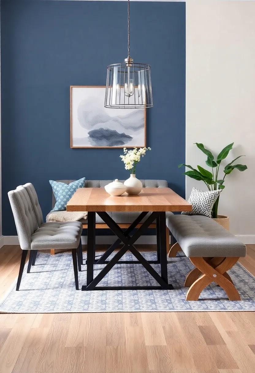 Rustic ​Gray Benches: Replace ‍standard dining chairs with rustic gray benches for⁣ a more casual yet​ stylish dining arrangement