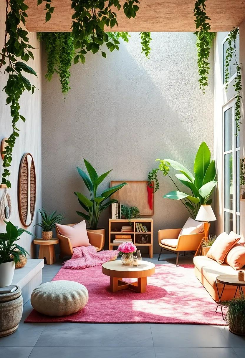 Outdoor Story Nooks Surrounded by Lush Greenery Providing a Calm ​Spot for Focused listening