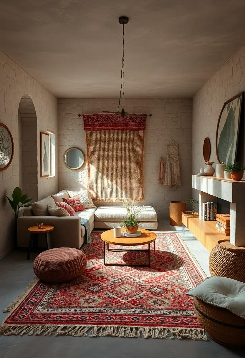 Handwoven ​Rugs Featuring Intricate Patterns adding Depth and⁤ Cultural Charm to Compact Living Areas