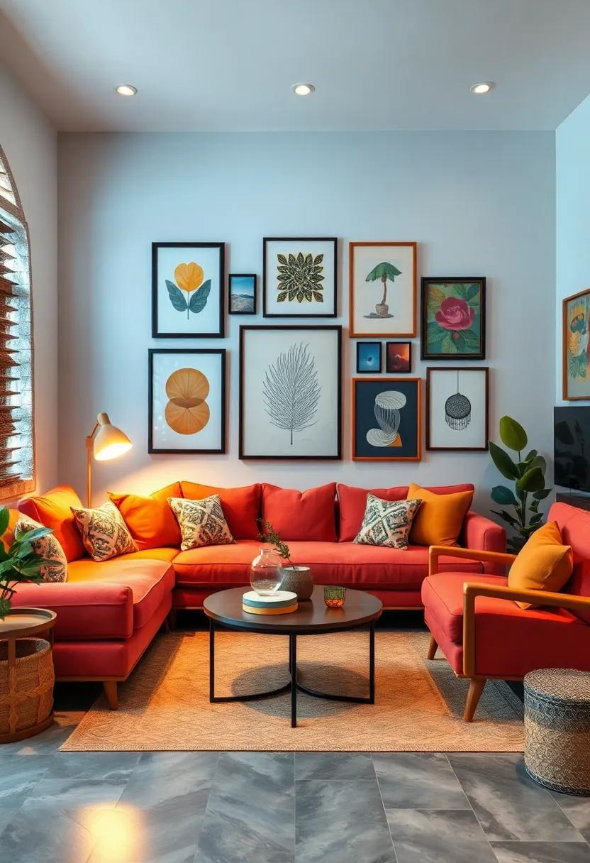 A⁣ Gallery⁢ Wall of Eclectic ​Frames and Boho Prints To Inspire Personality and Artistic Expression