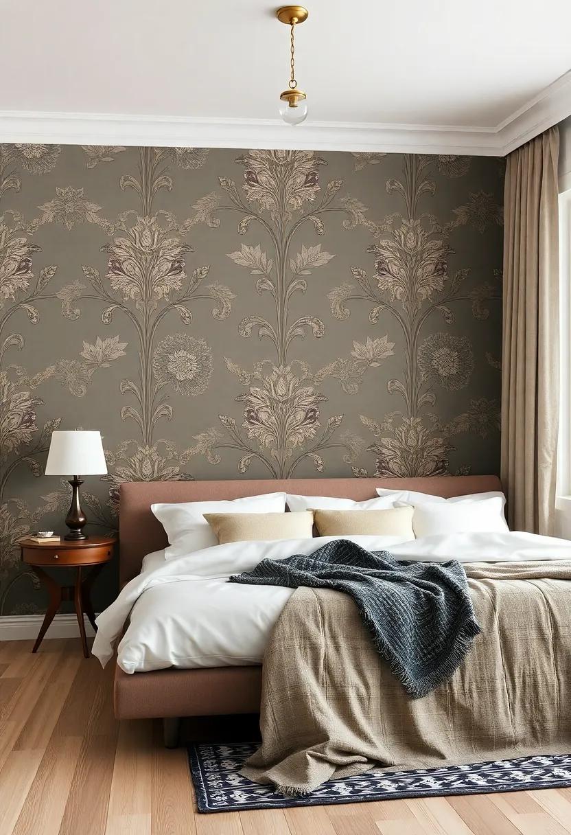 Historical Charm: Decorate with wallpaper featuring historic designs that transport you back in time and add an element of sophistication