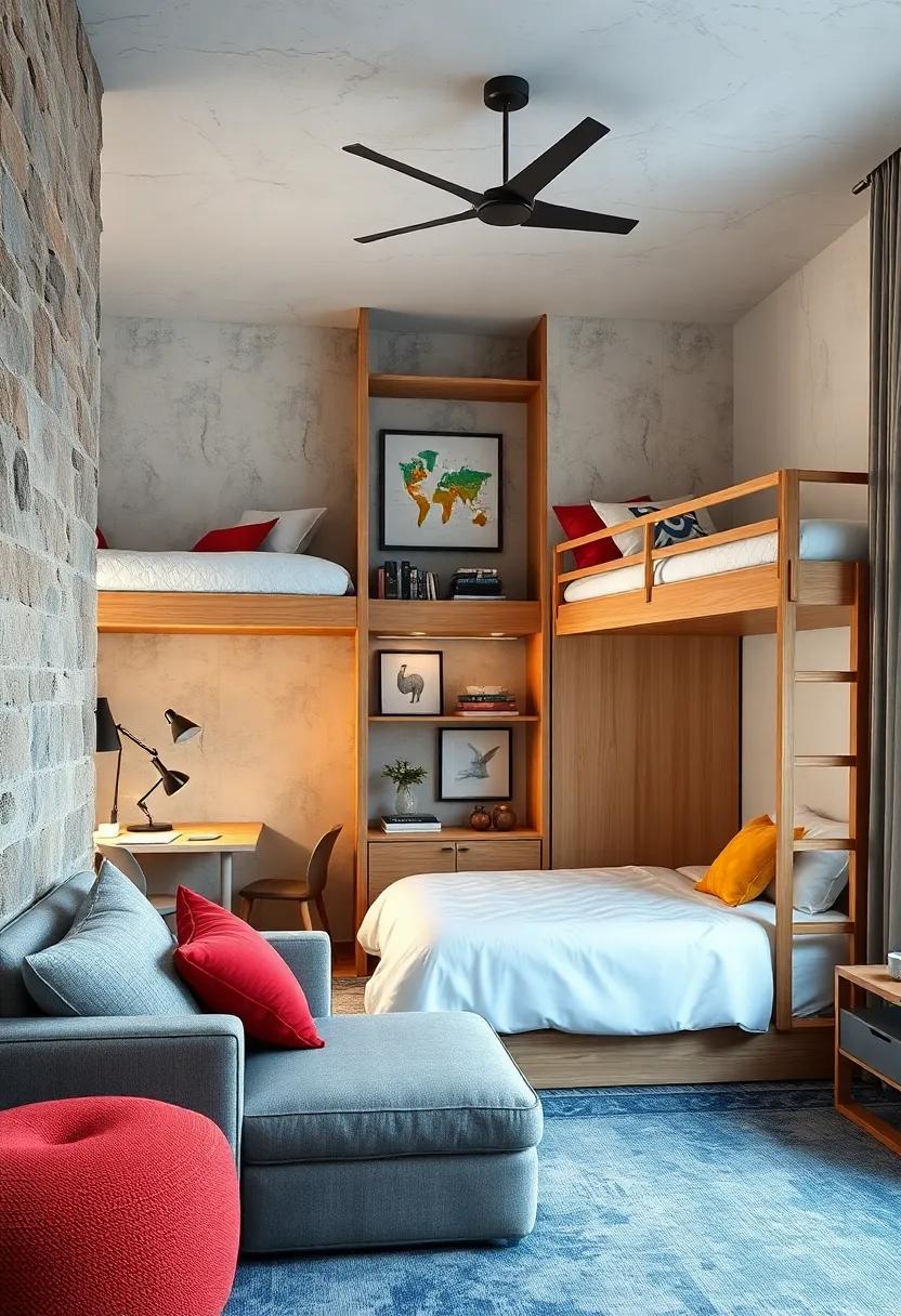 Designing Multi-Functional Zones Around Bunk Beds for Study,⁣ Play, and Relaxation in a​ Boys’ Room