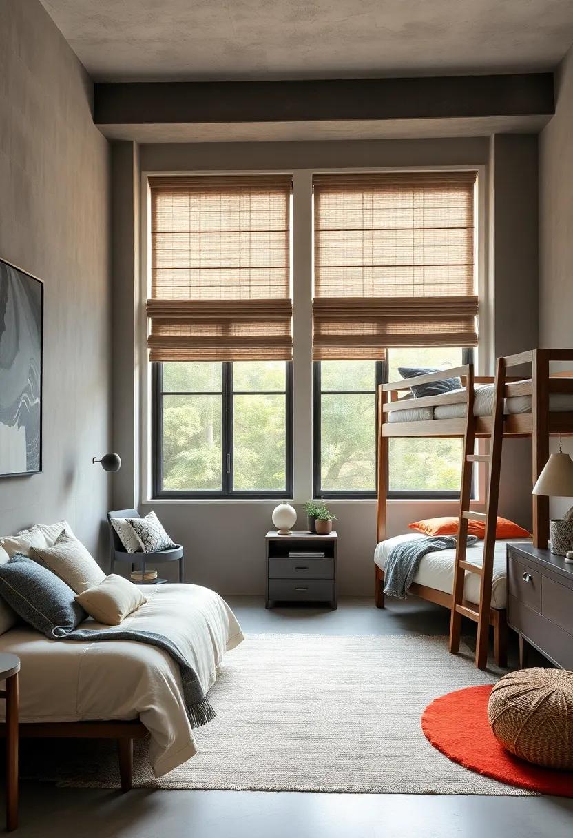 Employing Layered ⁣Window Treatments to Control light and Add ⁤Texture Beside bunk Beds