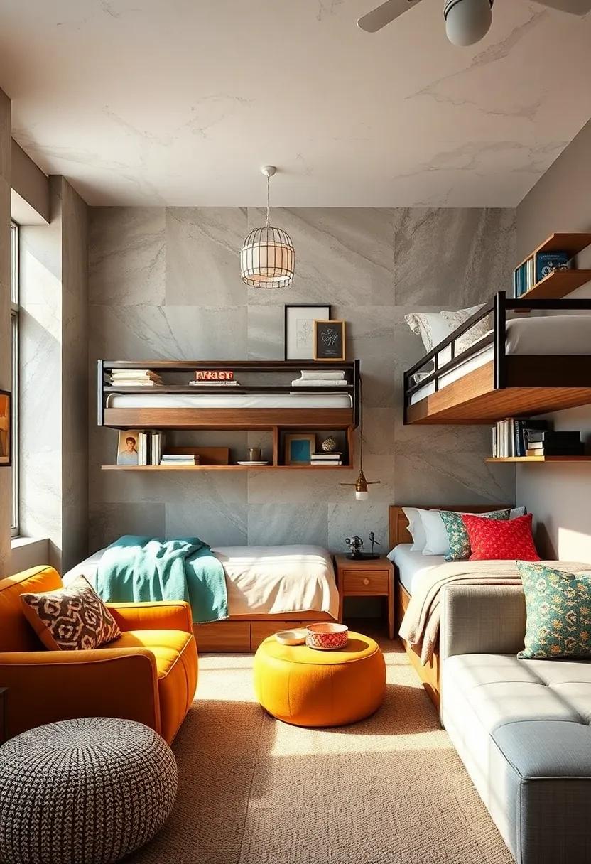 Utilizing Wall-Mounted Shelving‍ Units to Complement ​Bunk Beds While Displaying Beloved Items