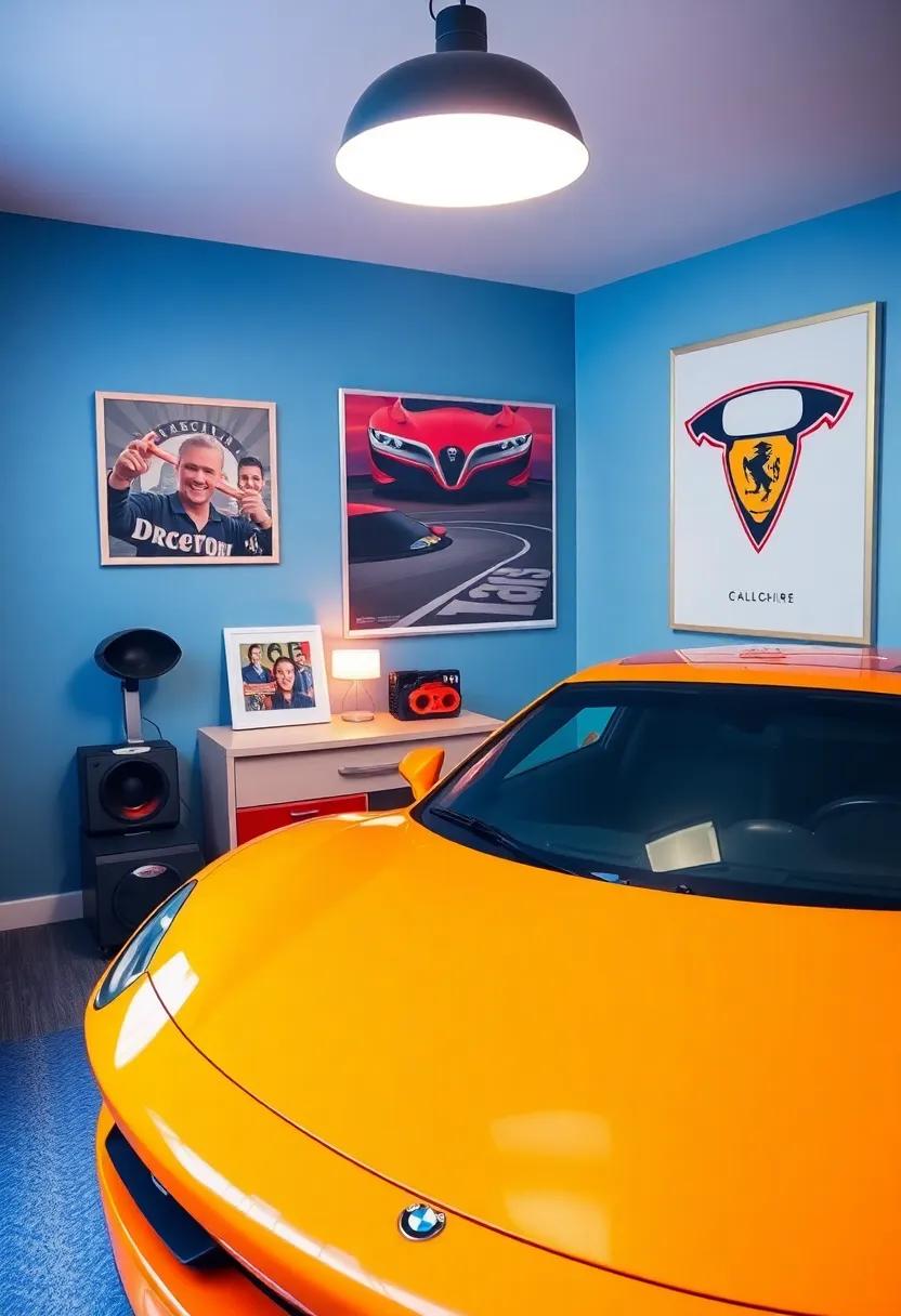 Automotive Posters: Decorate with posters of favorite⁤ car brands or iconic ⁢automotive films‍ for a thrill-seeking atmosphere