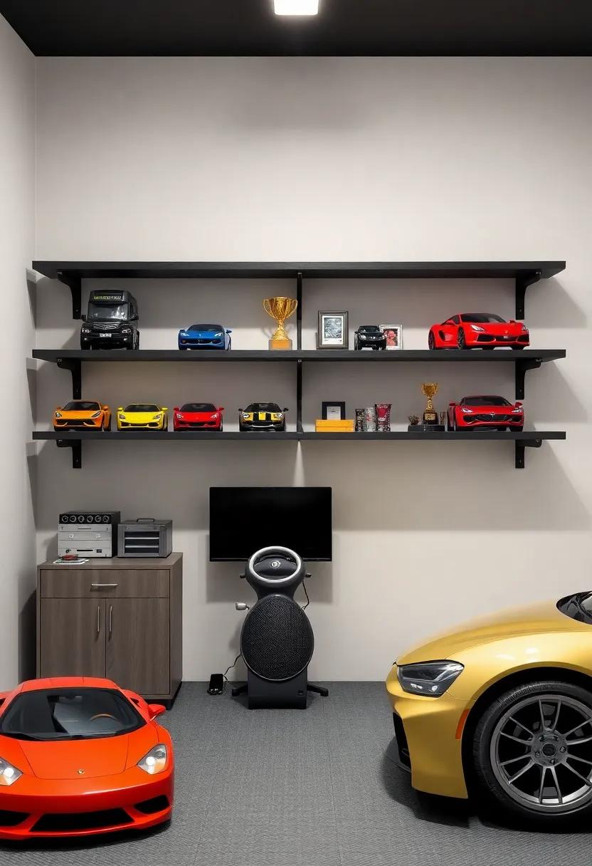 Mini Garage Shelves: Install shelves that​ mimic a garage setup to display car models,trophies,and other⁤ treasured collectibles
