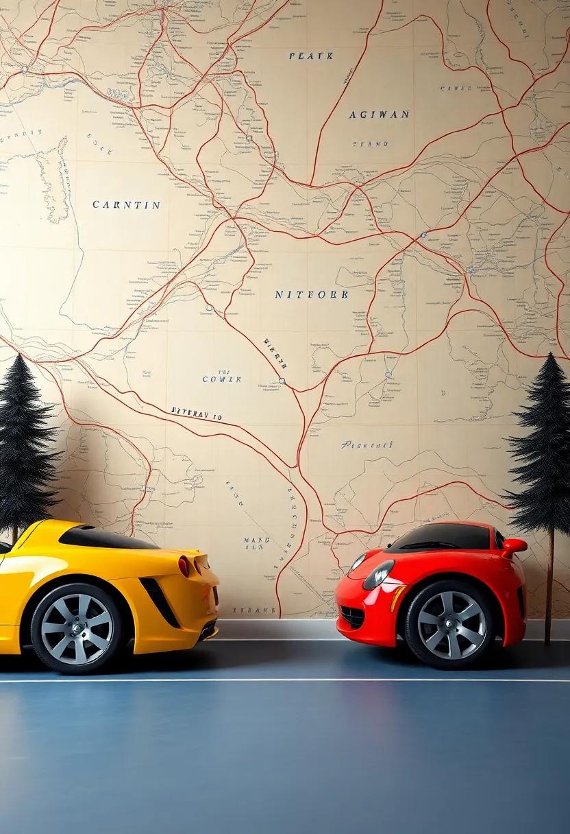 Road Map Wallpaper: Choose ⁣wallpaper⁤ featuring intricate road maps to inspire dreams of adventure and exploration on the open ​road