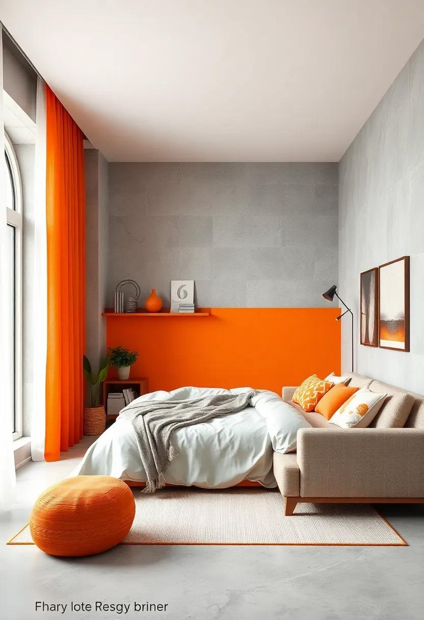Bright​ Orange and light Gray – Energetic⁣ and contemporary,sparking enthusiasm in a subtle setting