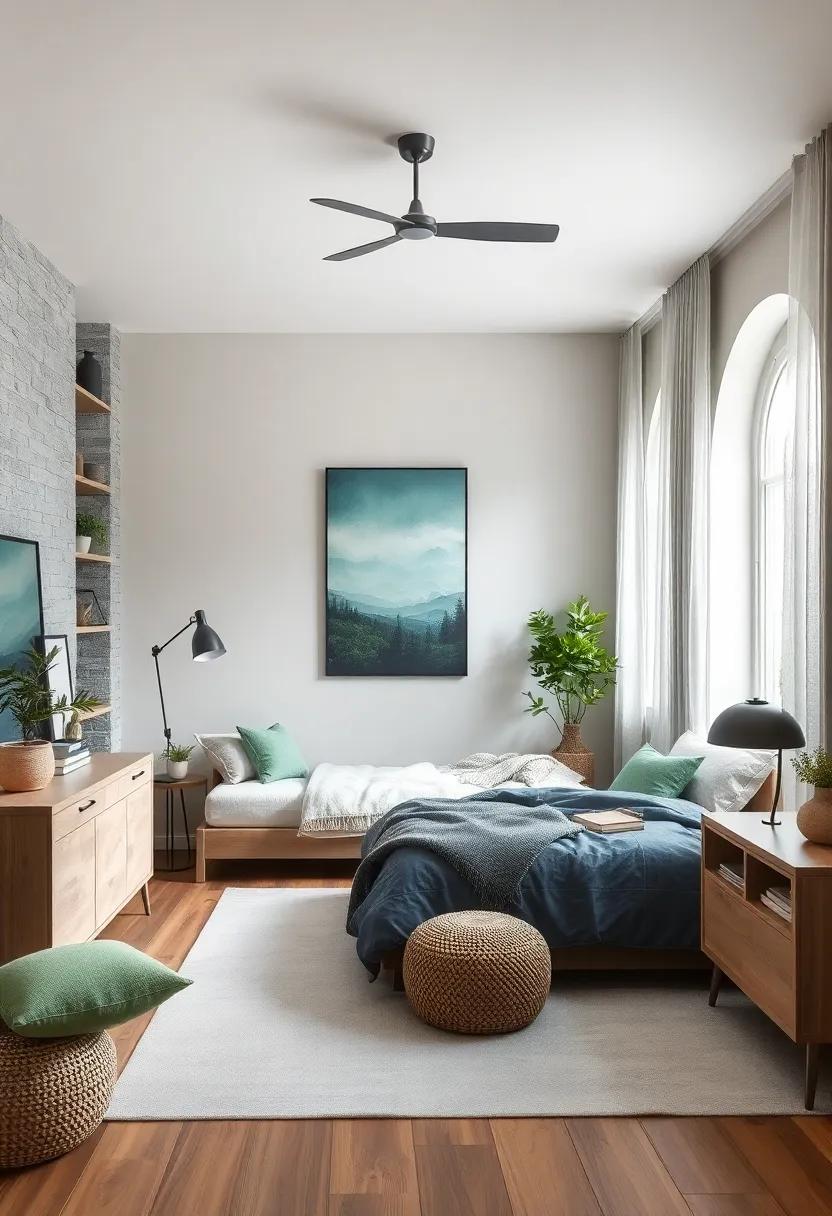 Forest⁢ Green and Soft Gray – Bringing a touch of nature indoors to create⁢ a⁢ grounded,peaceful environment