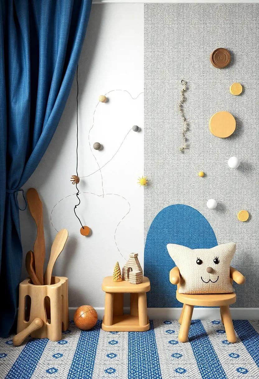 Create a sensory wall incorporating ‌materials like fabric, wood, and⁤ metal⁤ to stimulate your child's senses during‍ playtime