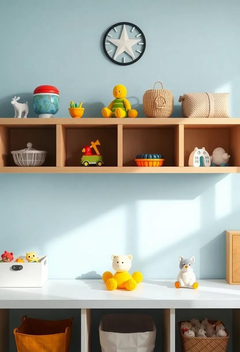 Install open shelves at a low​ height ⁤for easy access to toys, promoting independence​ in tidying⁣ up and selecting playthings