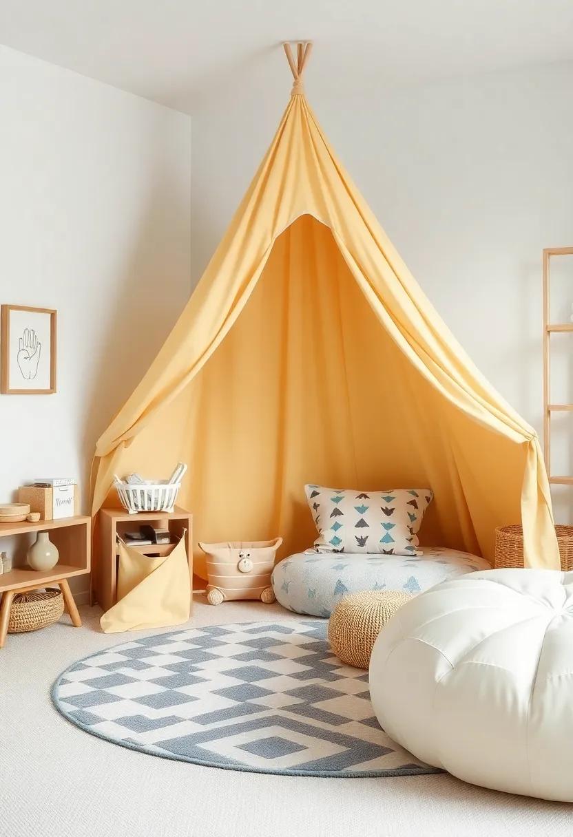 Introduce⁣ a play tent or‍ canopy for imaginative play, providing a ​magical space for​ your⁣ little ‌one to retreat and create stories