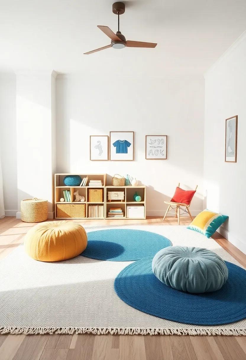 Use ⁢rugs in ⁣fun shapes or bright colors to define play areas, helping ⁢to ⁢create a cozy atmosphere ‍while​ adding visual interest