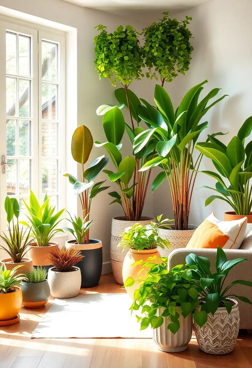 Indoor Garden Corners Featuring A ⁤Variety Of Potted Plants Arranged To Create A Lush,Vibrant ⁣Oasis Inside The⁤ Home