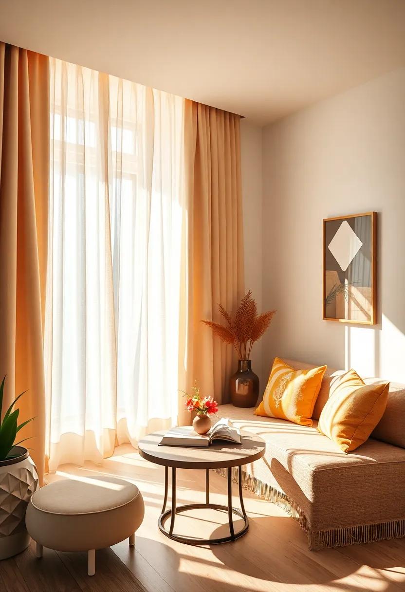 Sunlit Corners Showcasing Natural Light play⁣ Through sheer ​Curtains⁢ and Reflective Surfaces in Cozy Reading Nooks