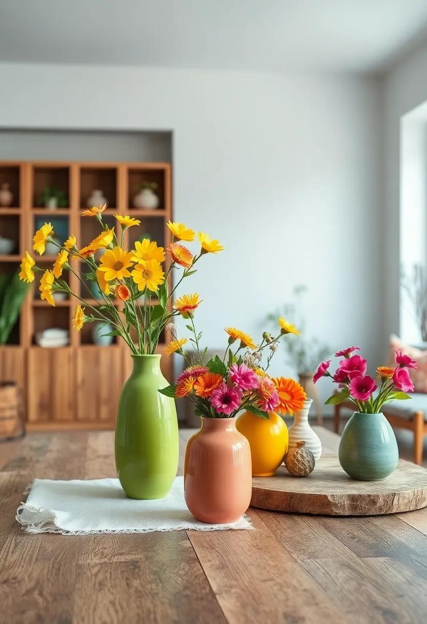 Brightly Painted Doors And Cabinets Bringing Unexpected Pops Of Color To ​Muted Room ‍Backgrounds