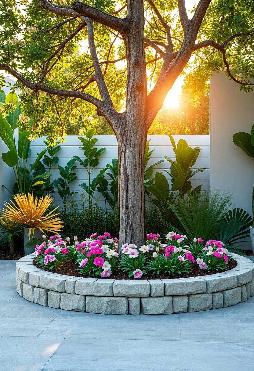 Rustling Leaves and Soft Petals: Capturing the Sensory Experience of a Circular ⁣Flower ⁣Bed​ at Dawn