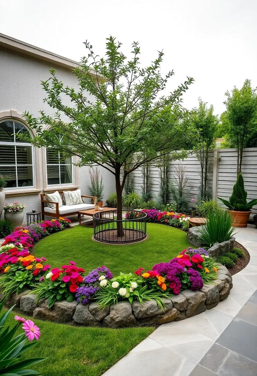 Whimsical Garden Borders: Decorative Edging ideas That⁣ Emphasize the Circular Flower Bed’s Shape