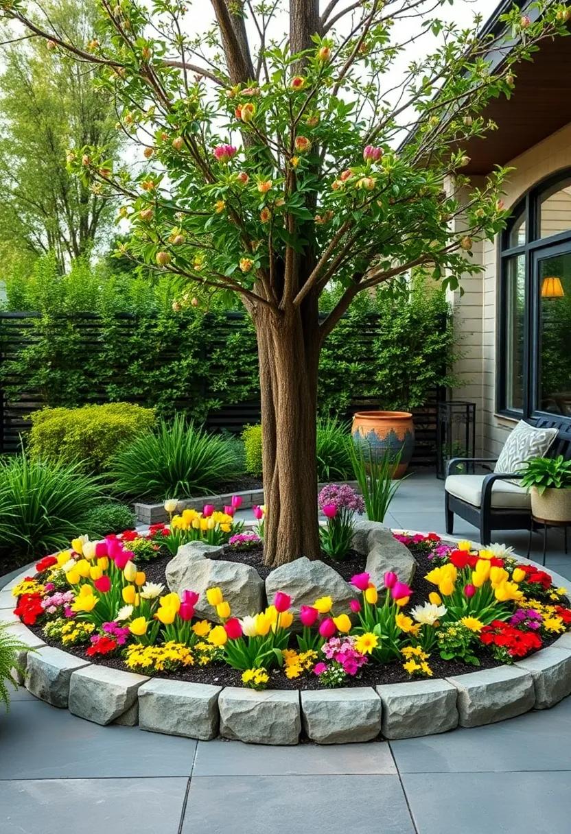 Seasonal Pop of Blooms: Layering Bulbs That ‍Burst into Color at Different Times Around the Tree