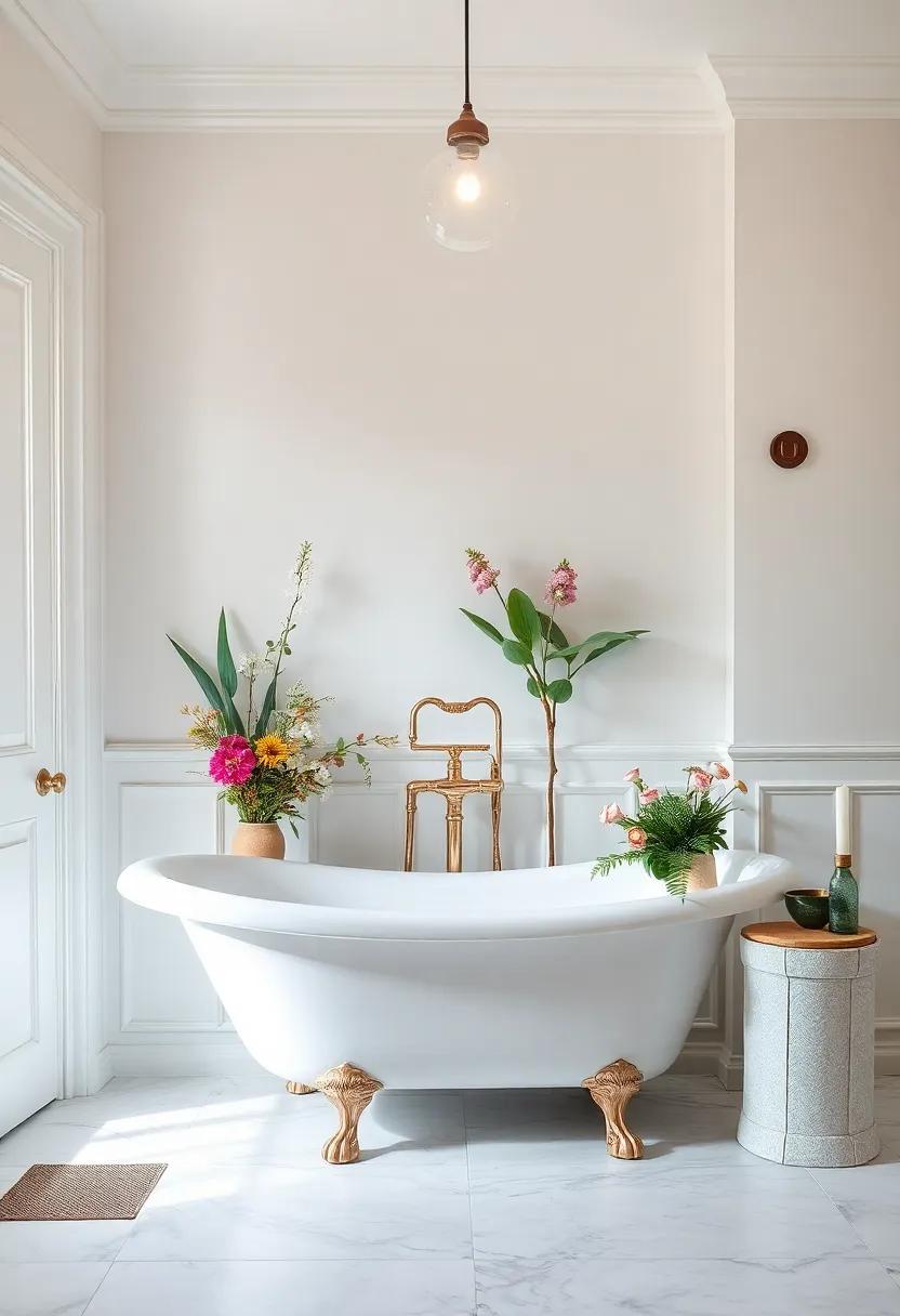 Nature's Touch: Incorporating ‌Floral and Plant Elements Around Your Clawfoot⁣ Tub