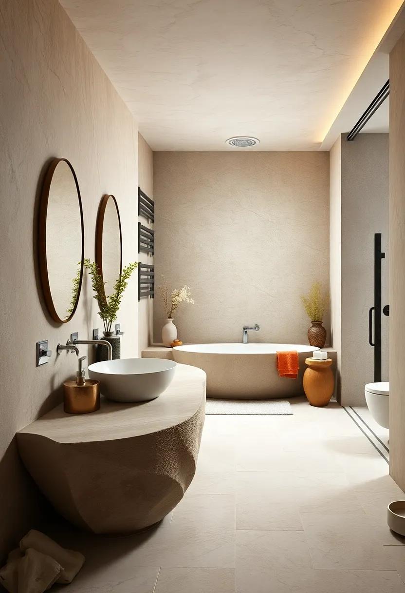 Curved Edges and Natural Imperfections ‌Recalling Ocean-Worn Stones in Bathroom Designs