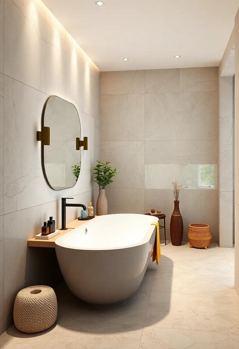 The Subtle Contrast⁣ Between Matte and Glossy Stone Surfaces Inspiring calm ‌Coastal​ Interiors