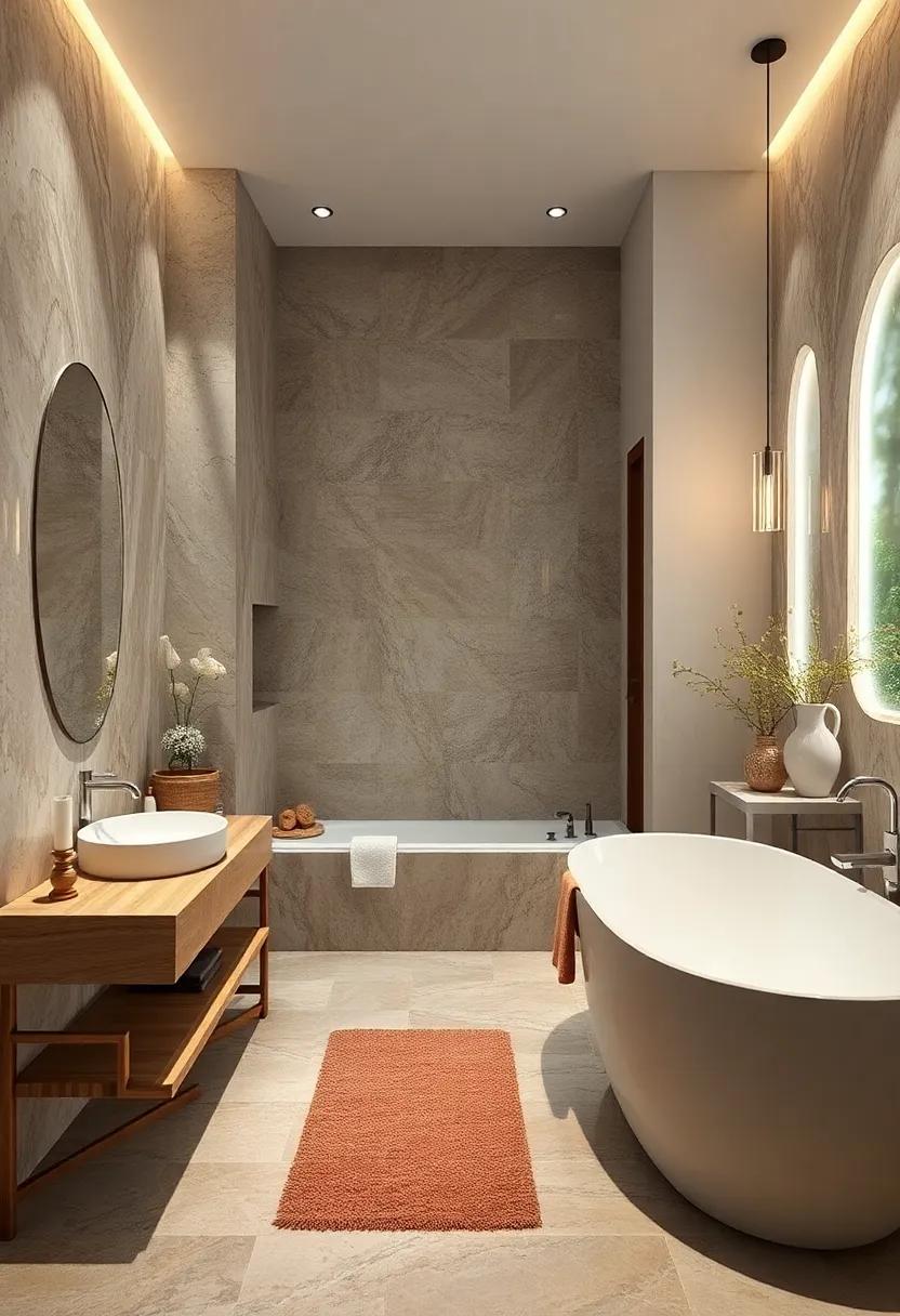 The Translucent Glow ‌of Backlit Onyx Bringing⁤ Ethereal⁣ Light to Coastal Bathroom Settings