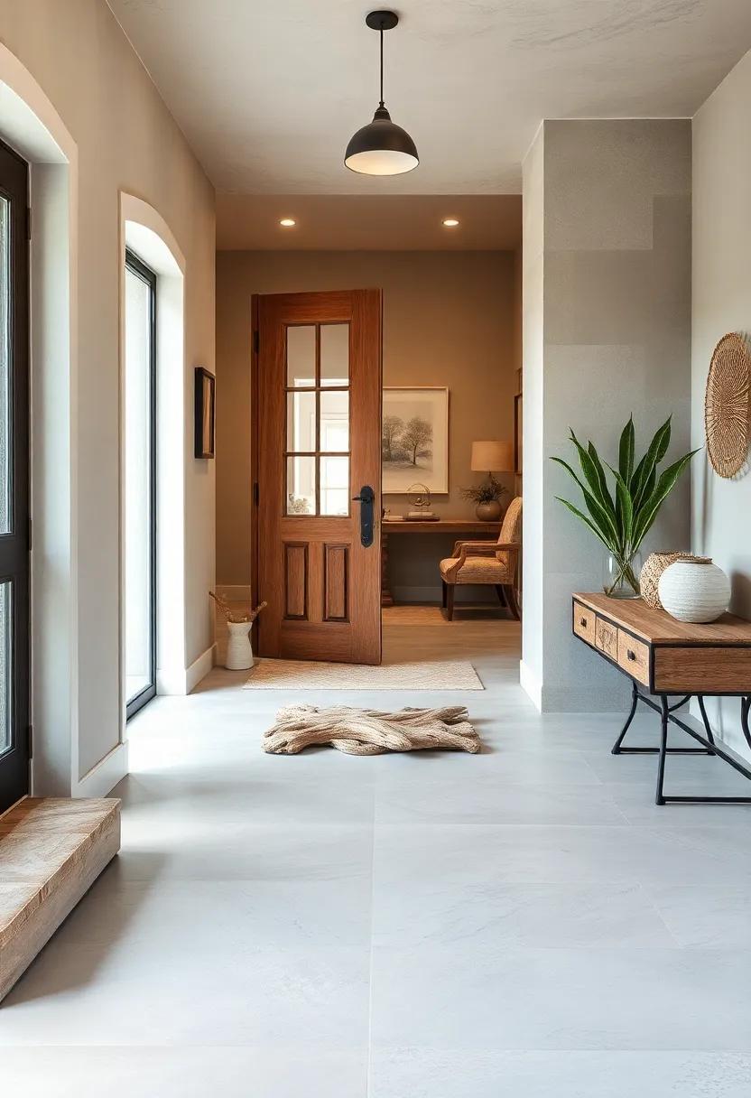 Driftwood Door kick Plate: A low-placed driftwood kick ⁤plate protects​ and ⁣beautifies the door with a rugged coastal accent