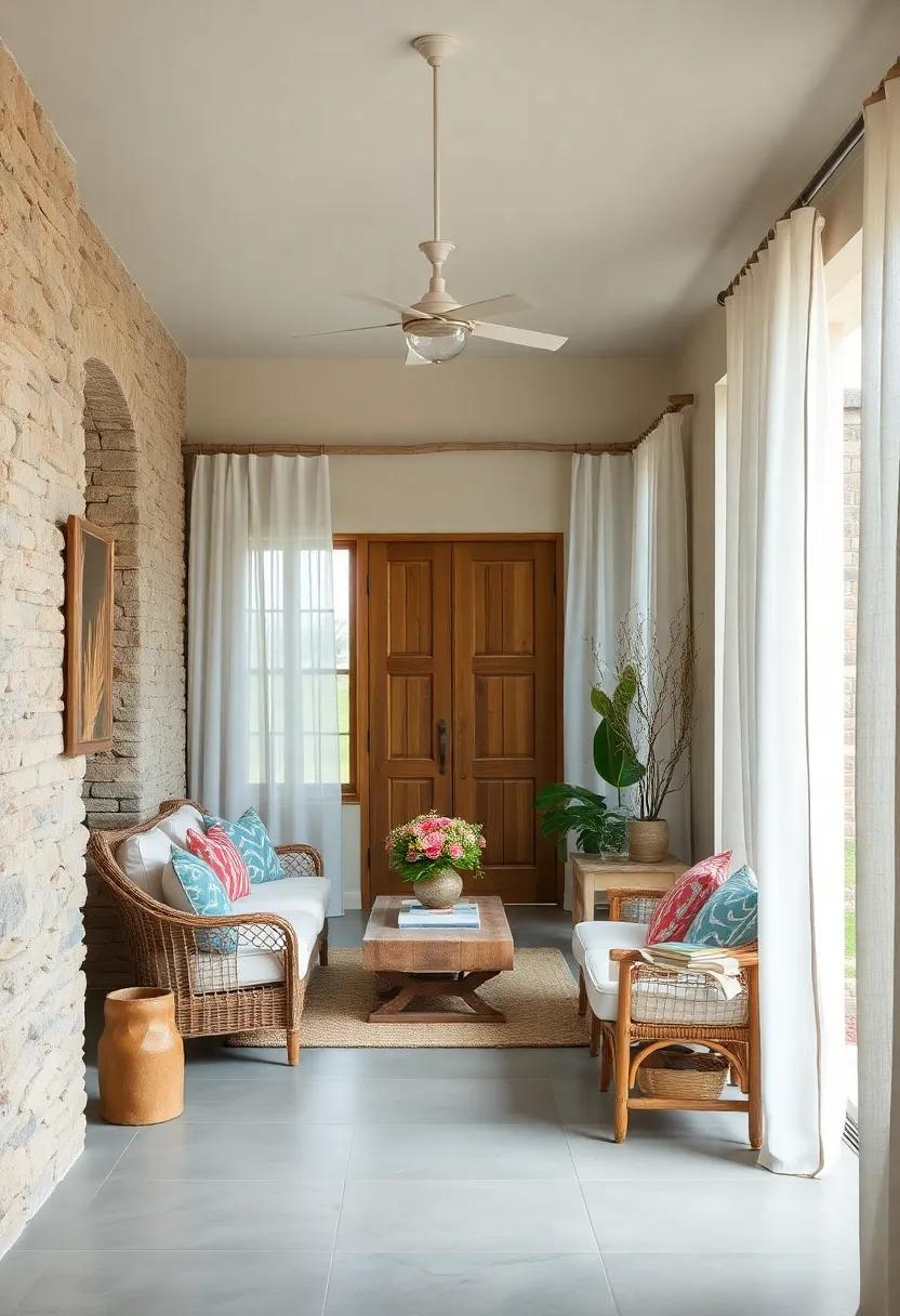 Driftwood and ⁤Rope Door​ Mat: A woven driftwood and rope entry ‌mat catches dirt while ‌echoing nautical ⁣materials⁢ and textures