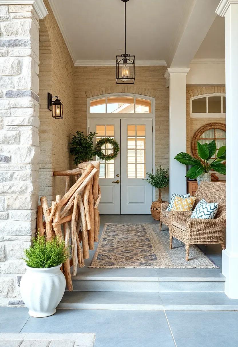 Driftwood Door Handle: Custom driftwood handles bring a tactile, organic element right ⁤to the touchpoint of your entry