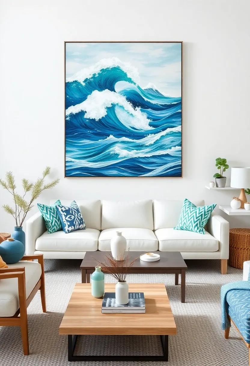 Coastal Art Work: Hang artwork that features ⁤ocean scenes, marine life, or abstract interpretations of waves to create ⁣an inviting focal point