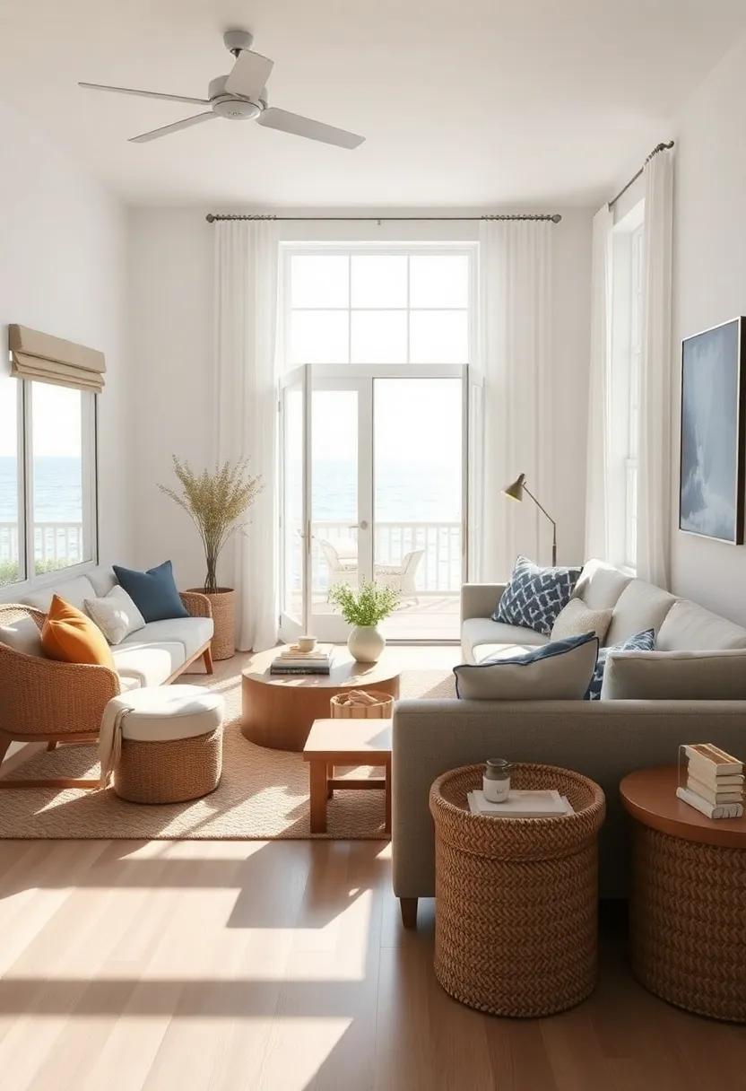 Embrace⁣ Natural Light: Optimize natural light ​by ⁢arranging furniture to maximize sunlight, creating a bright and cheerful seaside ambience