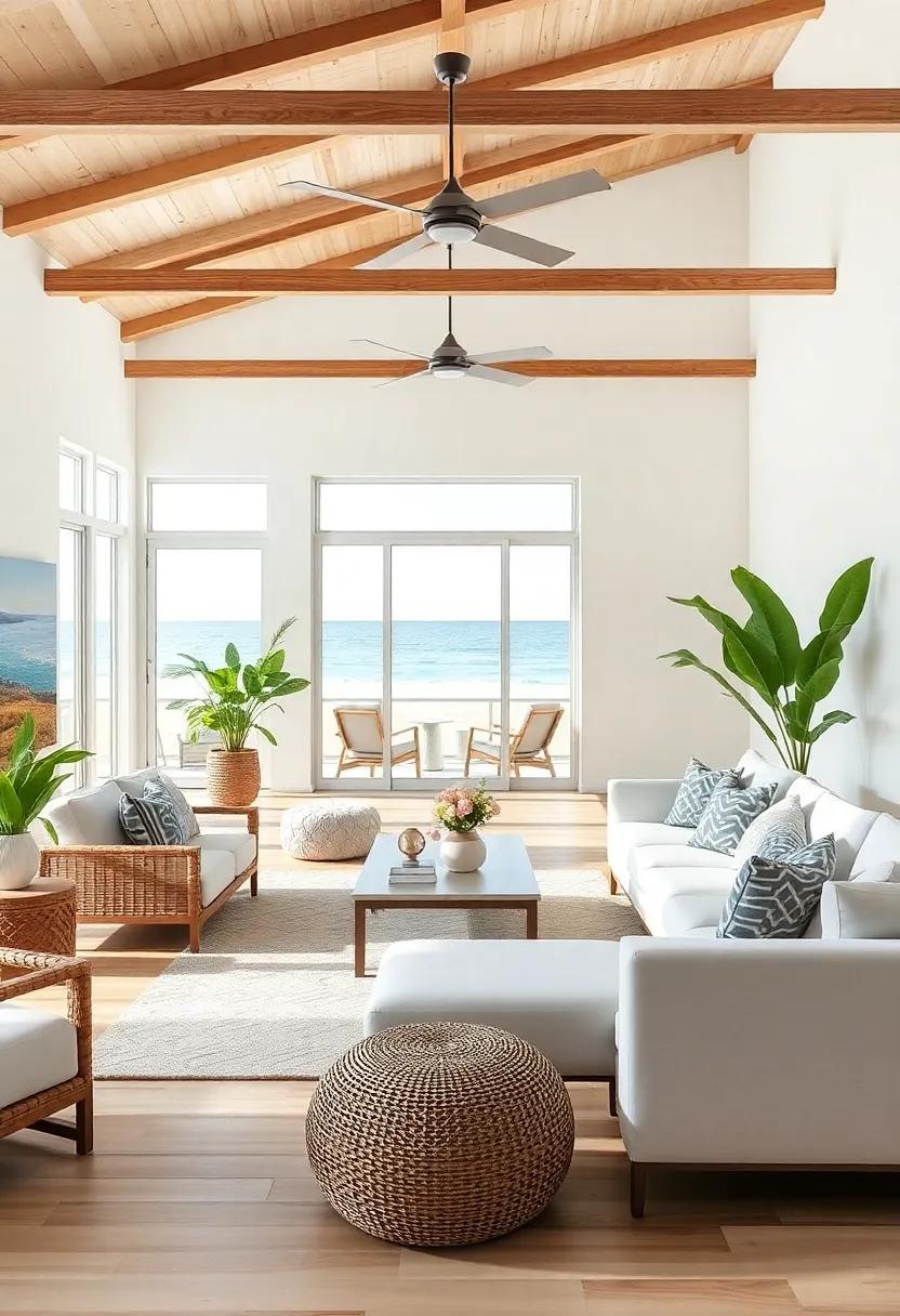 Open​ Space Layout: Arrange furniture to create an open, airy space that promotes flow⁤ and encourages‍ a relaxed ⁤beach⁤ lifestyle