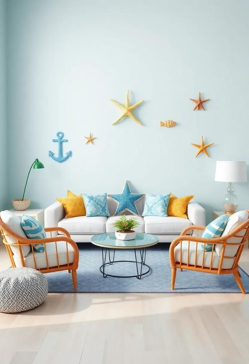 whimsical Decor: Adorn your walls‌ with ‍playful nautical elements like anchors, starfish, or​ colorful fish for ‌a ⁤fun, beachy ambiance