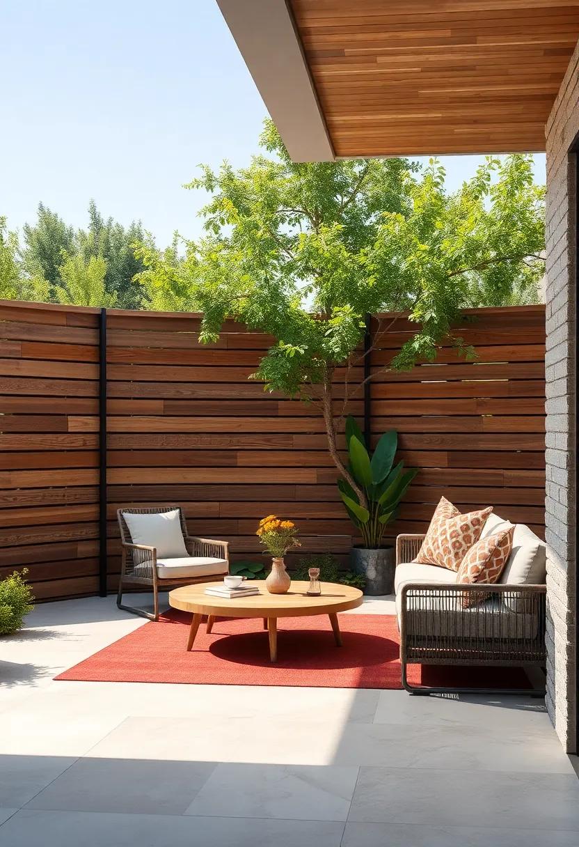 bold Horizontal‌ Wood Planks Interlaced with‍ Transparent Wire⁤ Mesh Delivering a Clean and​ Inviting Fence Look