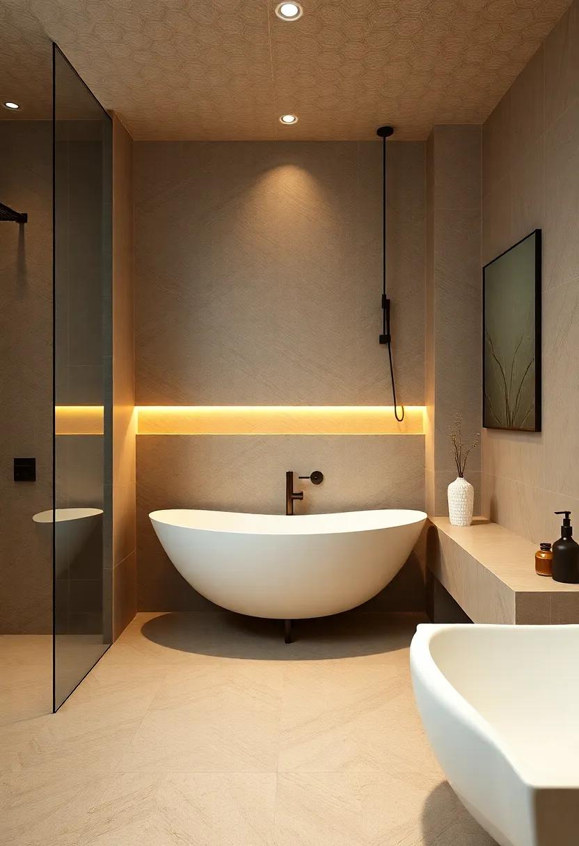 Textural Contrasts ⁤Creating Depth and Warmth in Petite Luxury Bathrooms