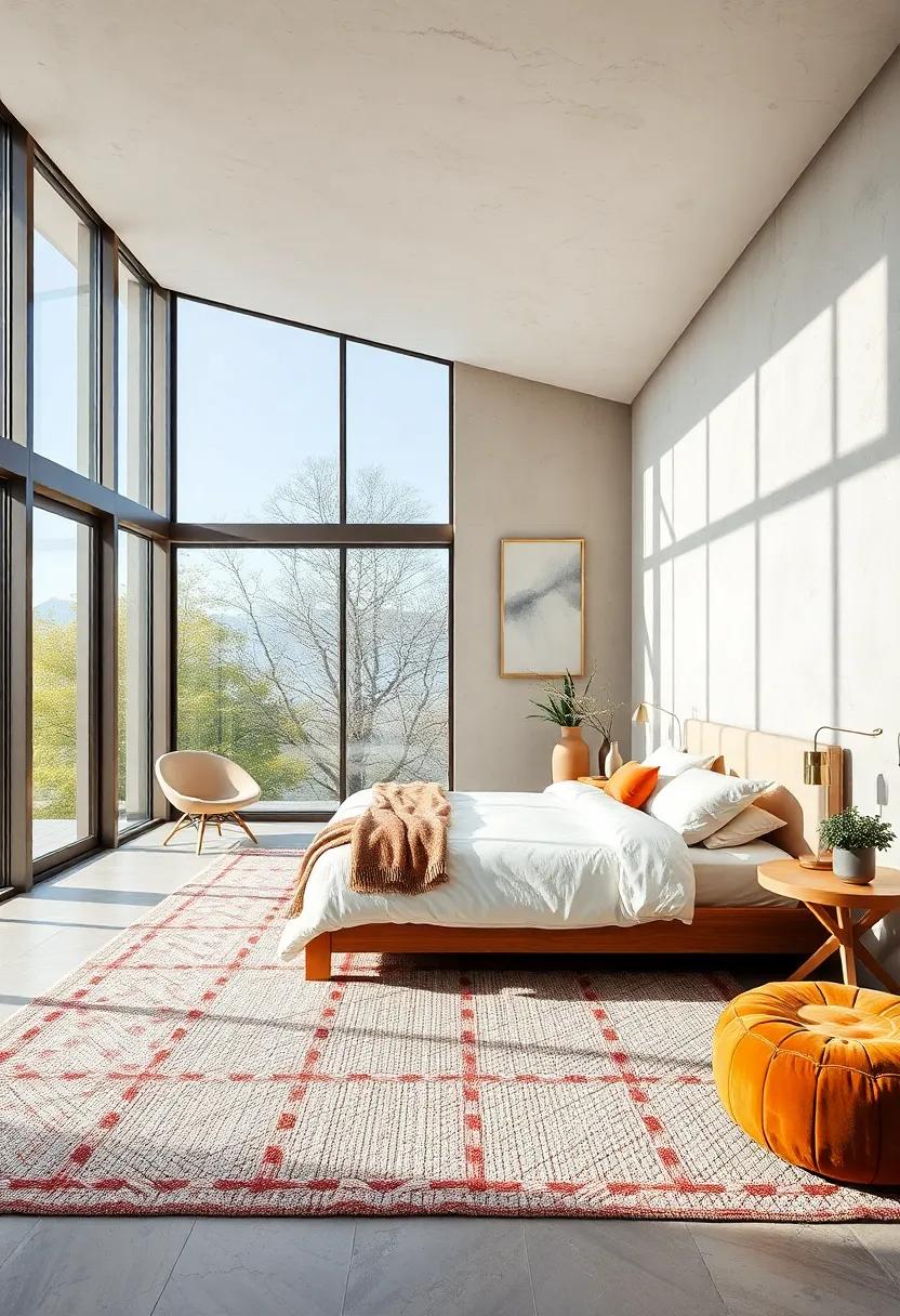 Combine Textured Rugs⁤ and soft Bedding ‌to ⁤Add Warmth to Spacious Bright Rooms